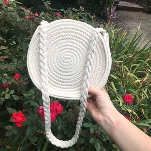 UO Circle Woven Crossbody Bag